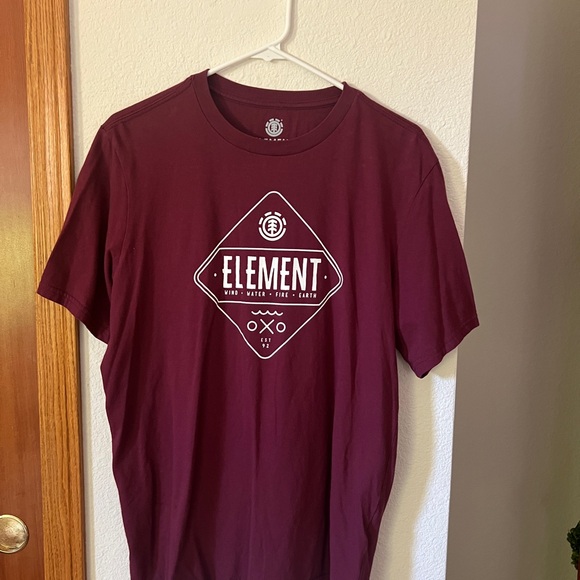 Element Men's Burgundy Short Sleeve Tee - Picture 1 of 4